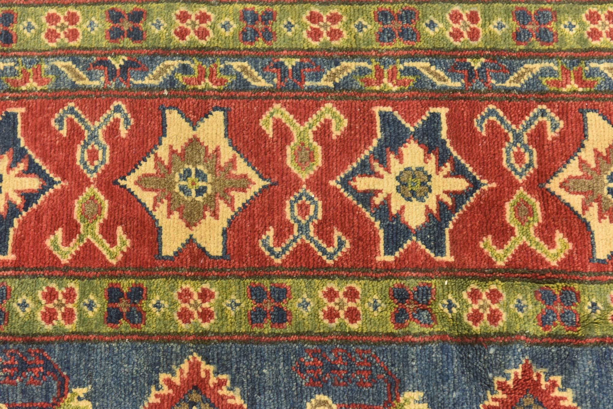 6' 8 x 10' Hand Knotted Kazak Rug