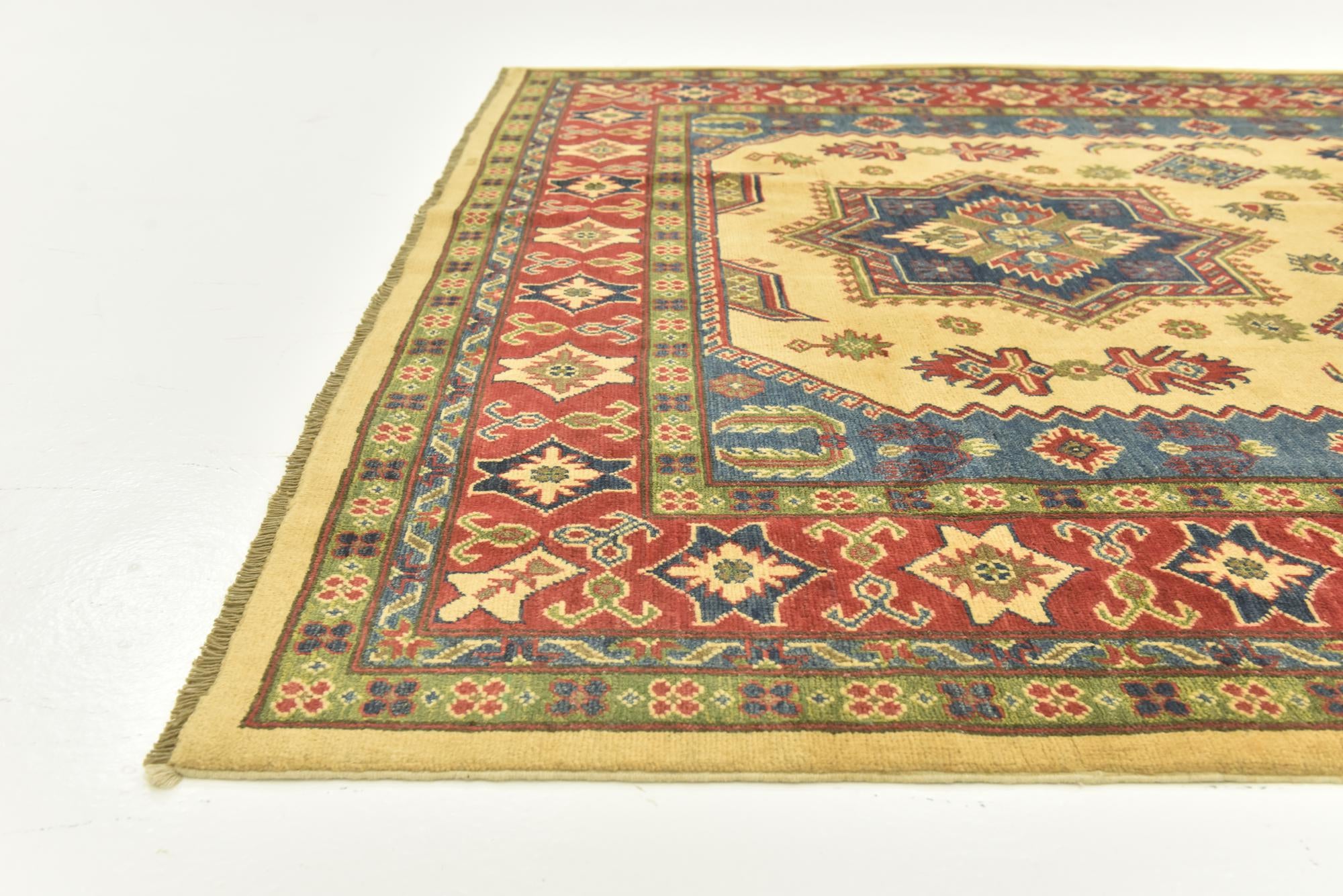 6' 8 x 10' Hand Knotted Kazak Rug