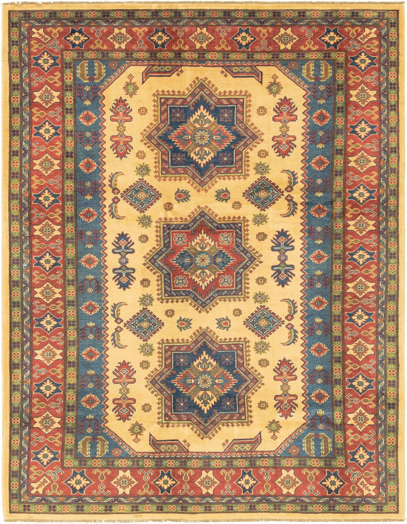 6' 8 x 10' Hand Knotted Kazak Rug