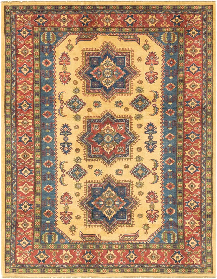 Detail image of 6' 8 x 10' Hand Knotted Kazak Rug