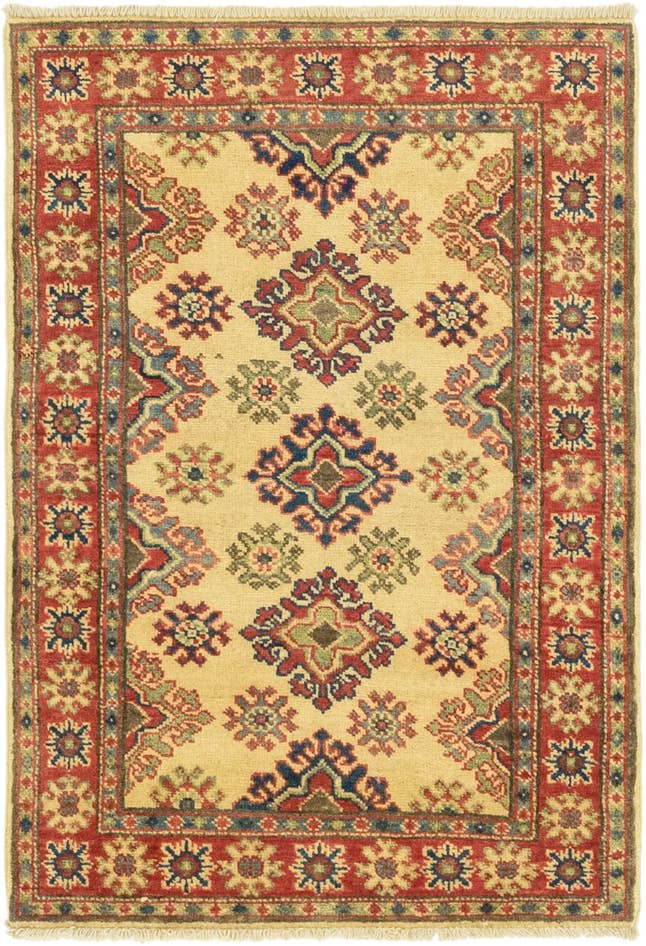 Detail image of 2' 9 x 4' Hand Knotted Kazak Rug