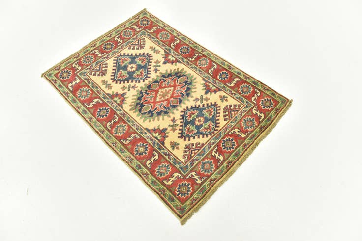 Detail image of 2' 9 x 3' 10 Hand Knotted Kazak Rug