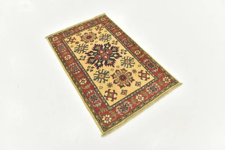 Detail image of 2' 8 x 4' 2 Hand Knotted Kazak Rug
