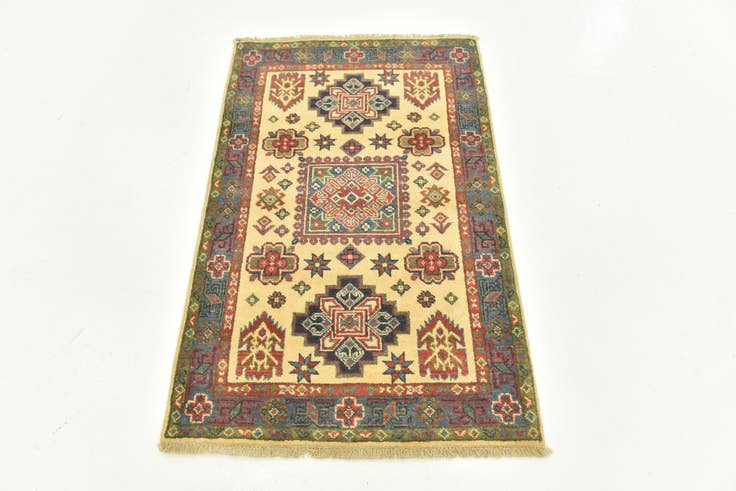 Detail image of 2' 8 x 4' 1 Hand Knotted Kazak Rug