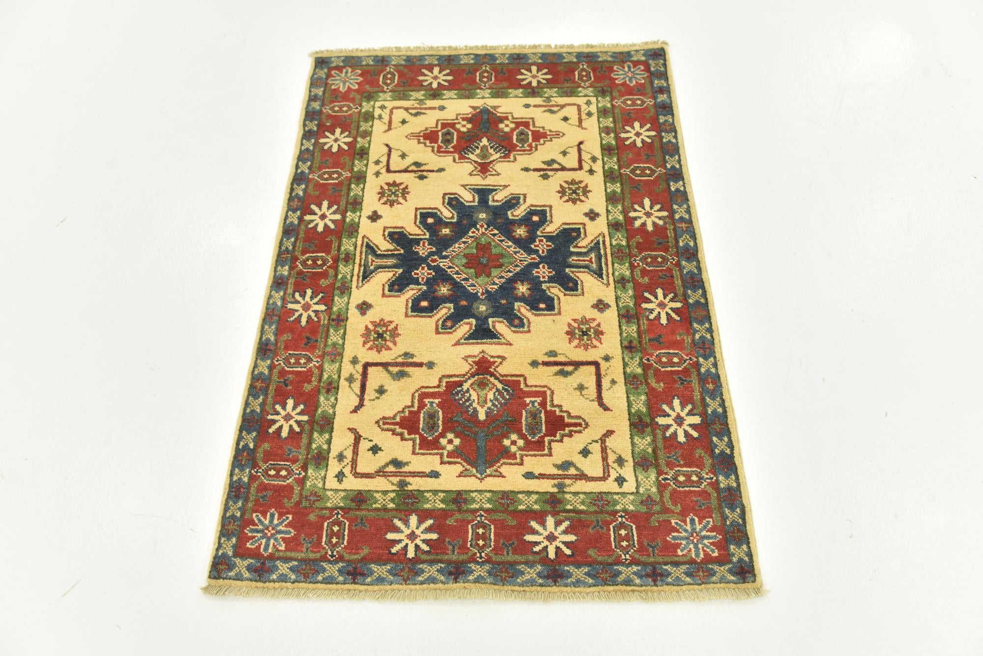 2' 8 x 3' 10 Hand Knotted Kazak Rug