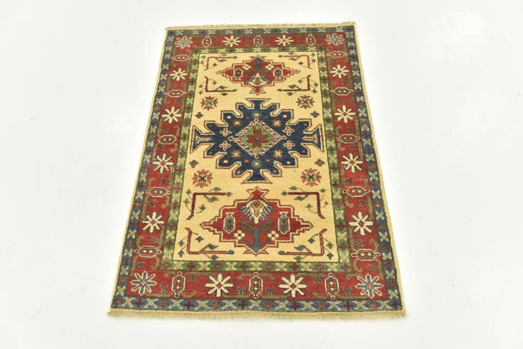Detail image of 2' 8 x 3' 10 Hand Knotted Kazak Rug
