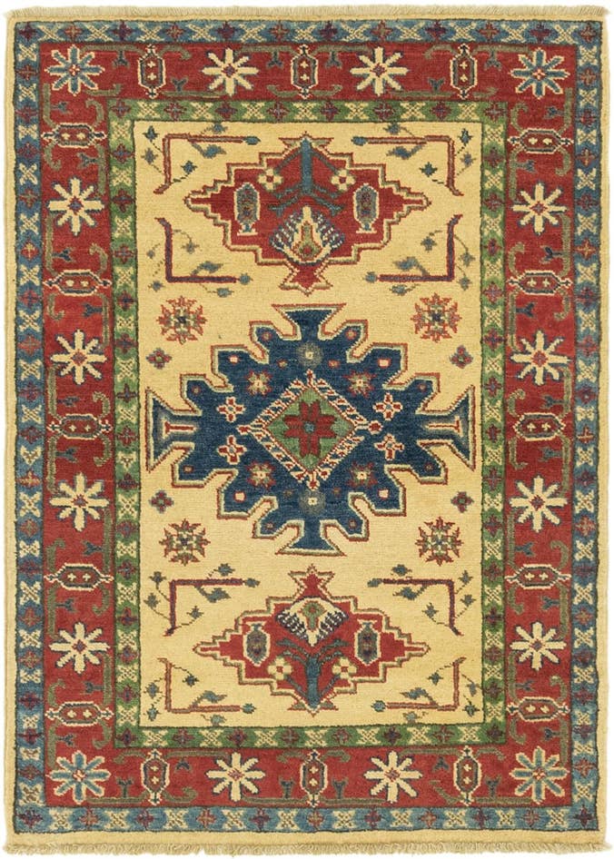 Detail image of 2' 8 x 3' 10 Hand Knotted Kazak Rug