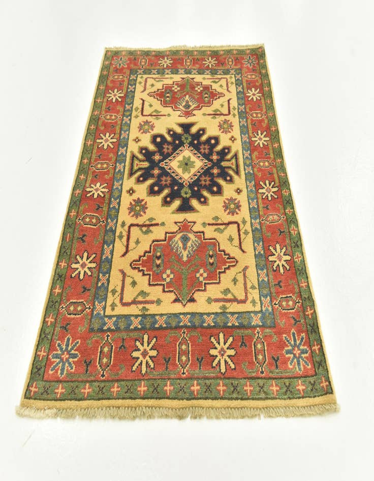 Detail image of 2' 10 x 4' 1  Hand Knotted Kazak Rug