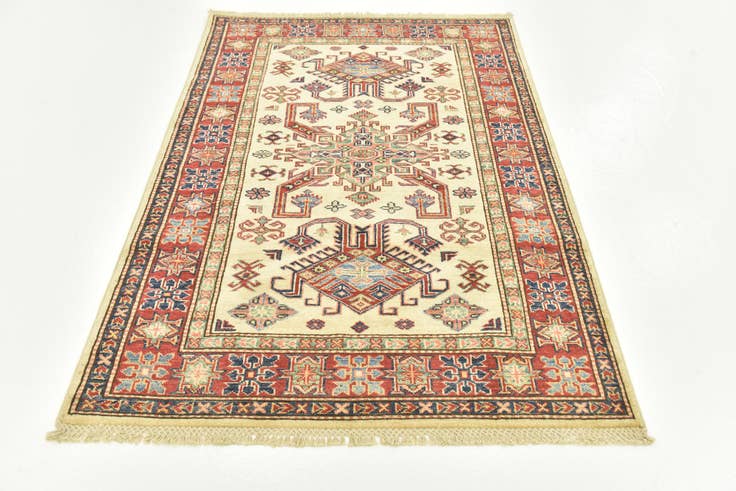 Detail image of 3' 6 x 4' 10 Hand Knotted Kazak Oriental Rug