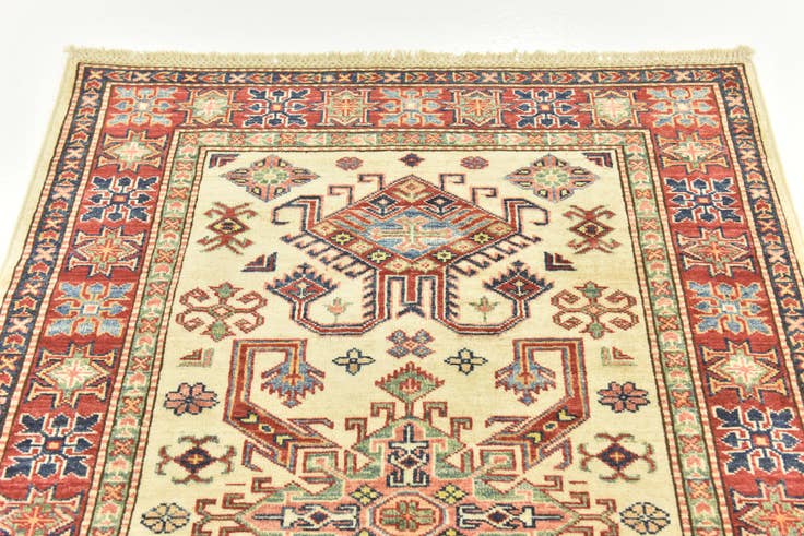 Detail image of 3' 6 x 4' 10 Hand Knotted Kazak Oriental Rug