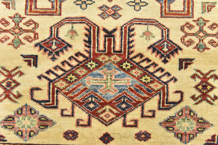 Detail image of 3' 6 x 4' 10 Hand Knotted Kazak Oriental Rug