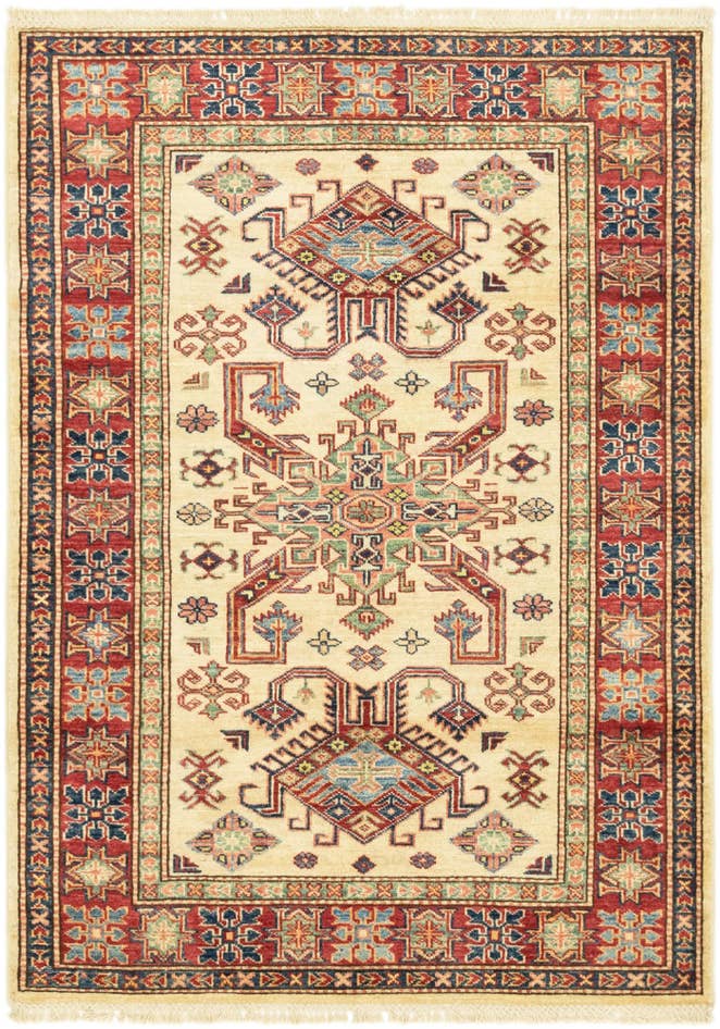 Detail image of 3' 6 x 4' 10 Hand Knotted Kazak Oriental Rug
