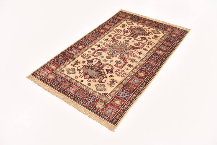 Detail image of 3' 2 x 5' Hand Knotted Kazak Oriental Rug