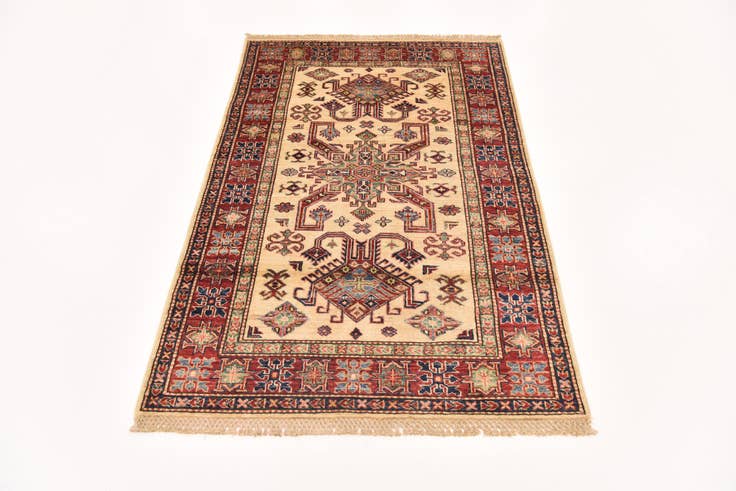 Detail image of 3' 2 x 5' Hand Knotted Kazak Oriental Rug