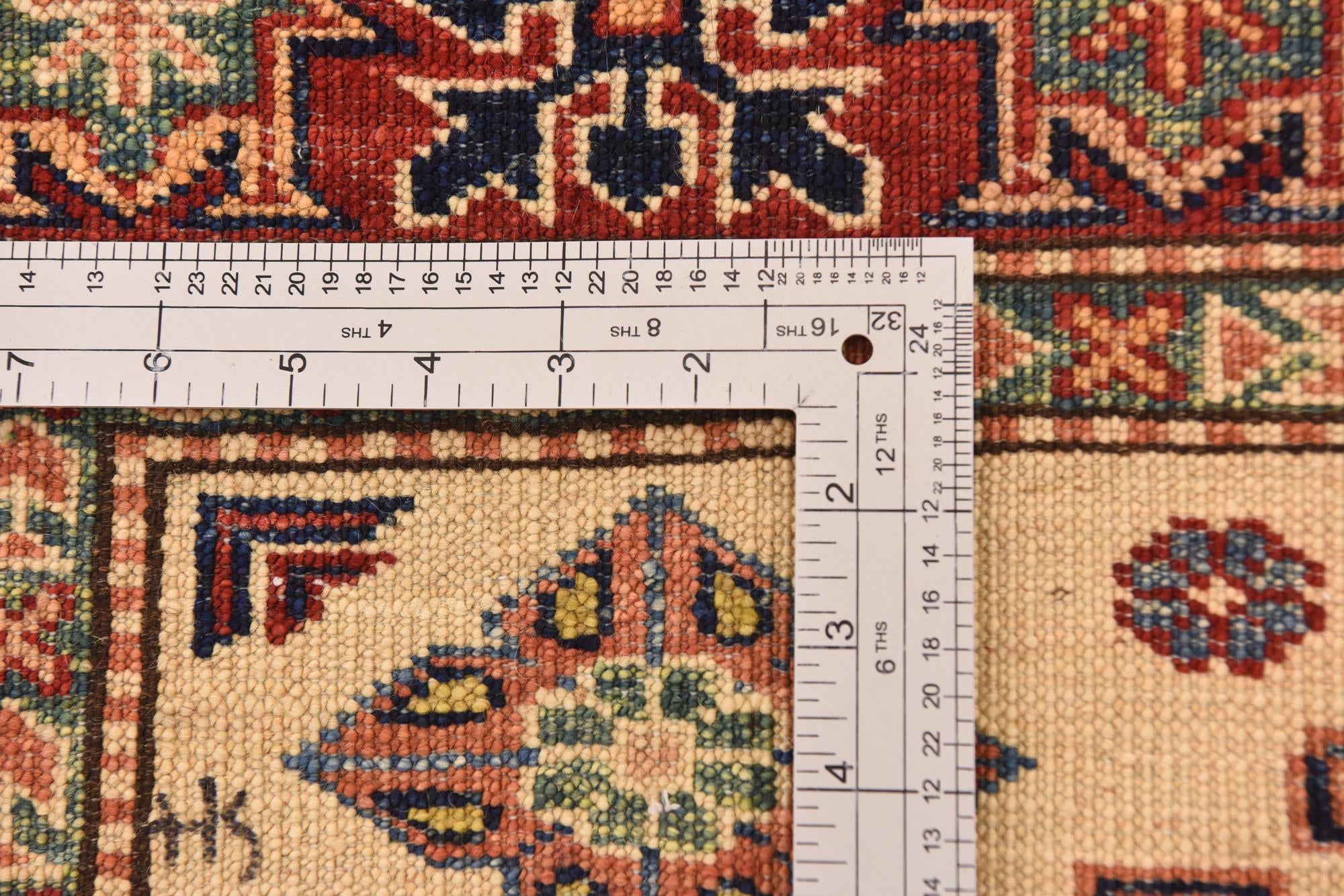 3' 4 x 5' 1 Hand Knotted Kazak Oriental Rug