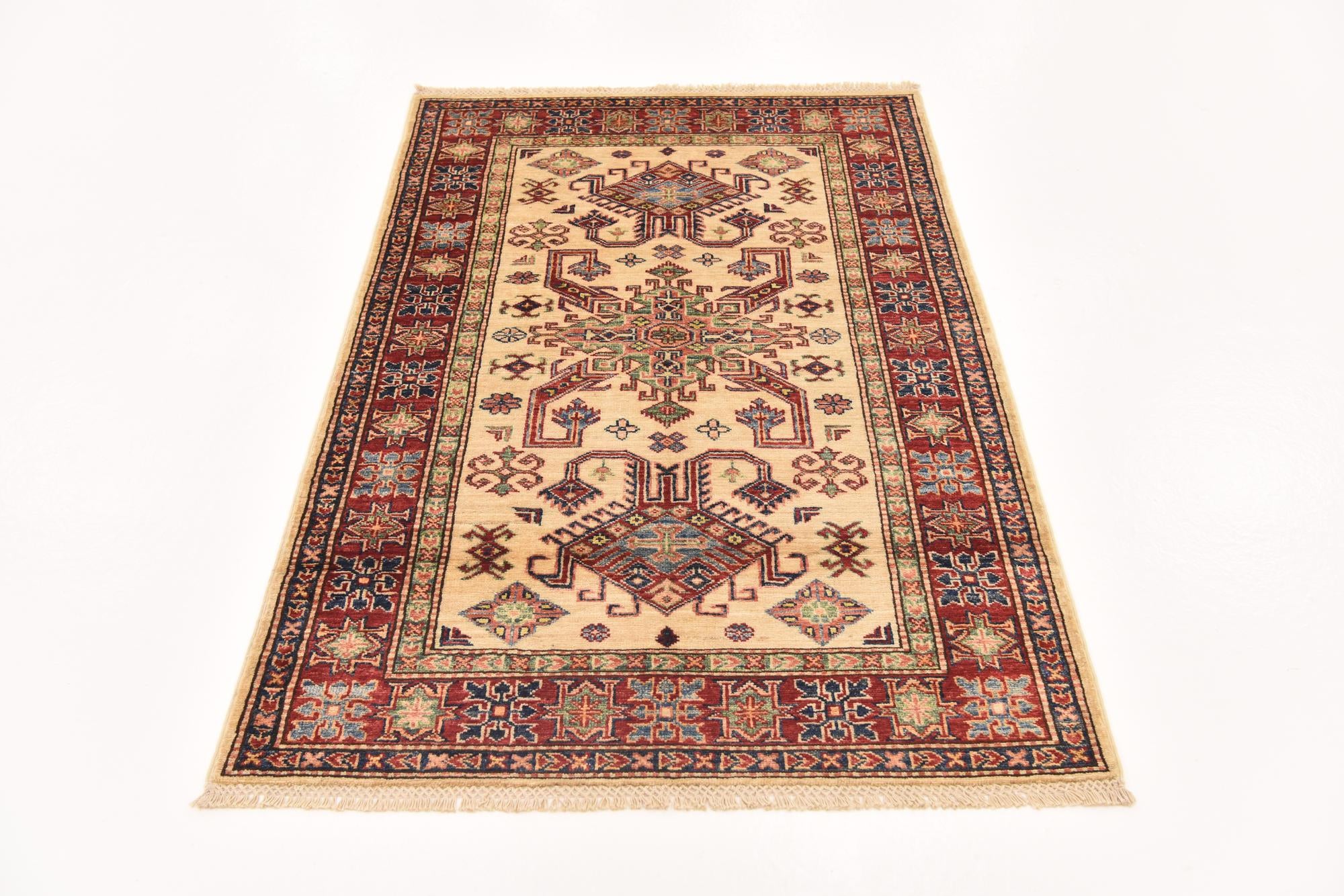 3' 4 x 5' 1 Hand Knotted Kazak Oriental Rug