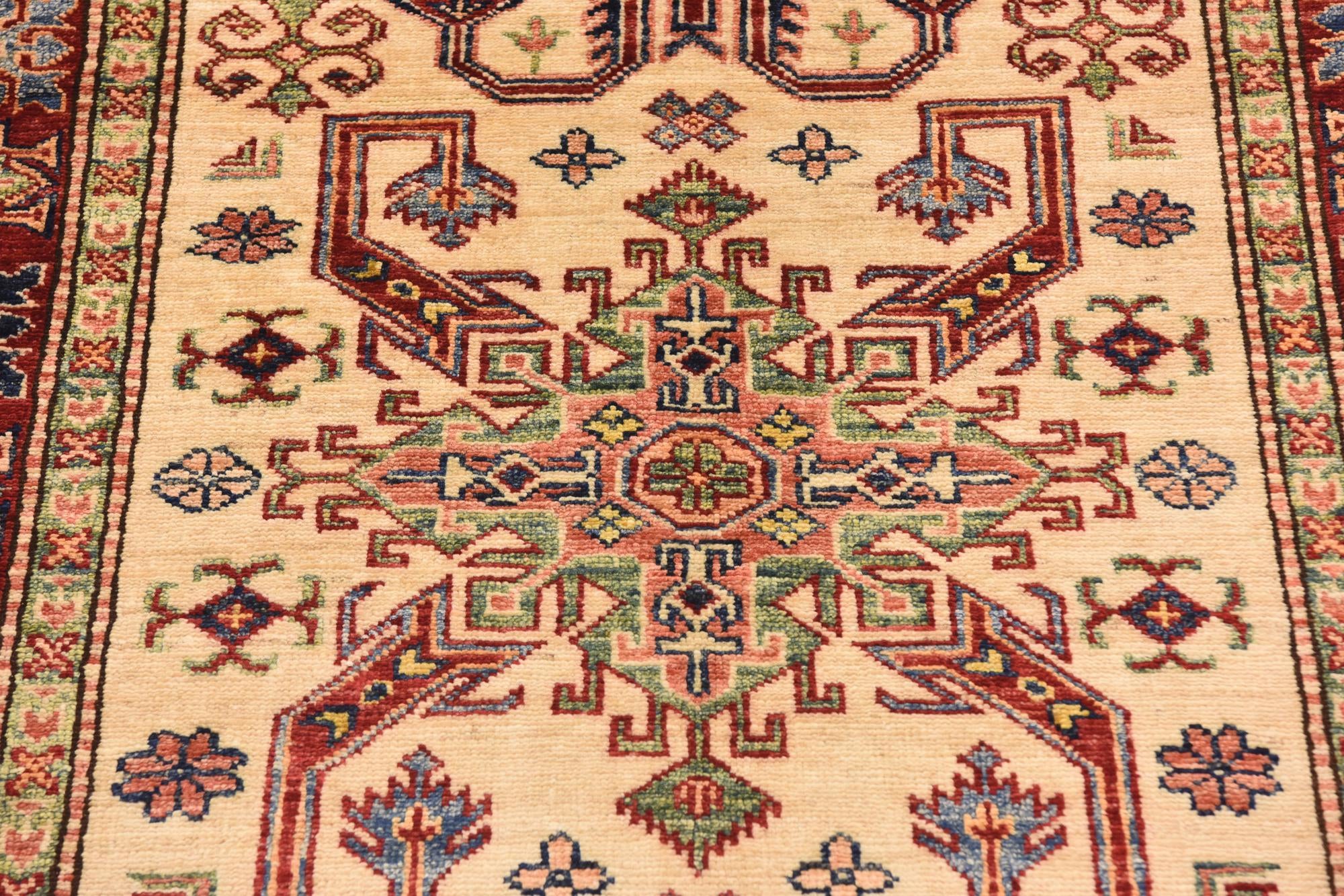 3' 4 x 5' 1 Hand Knotted Kazak Oriental Rug