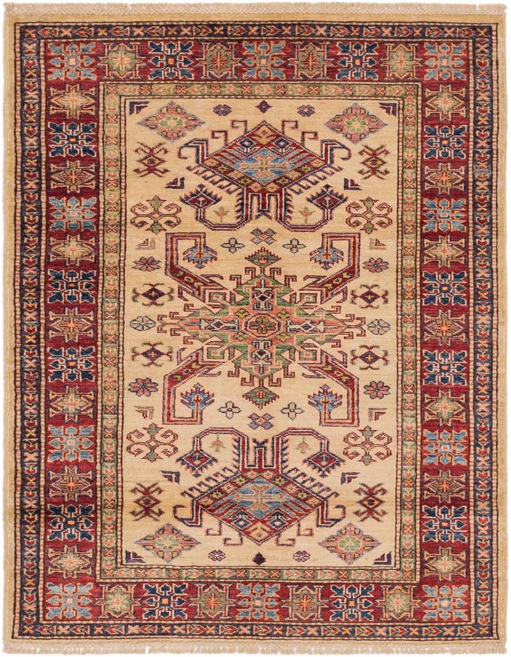 Detail image of 3' 4 x 5' 1 Hand Knotted Kazak Oriental Rug