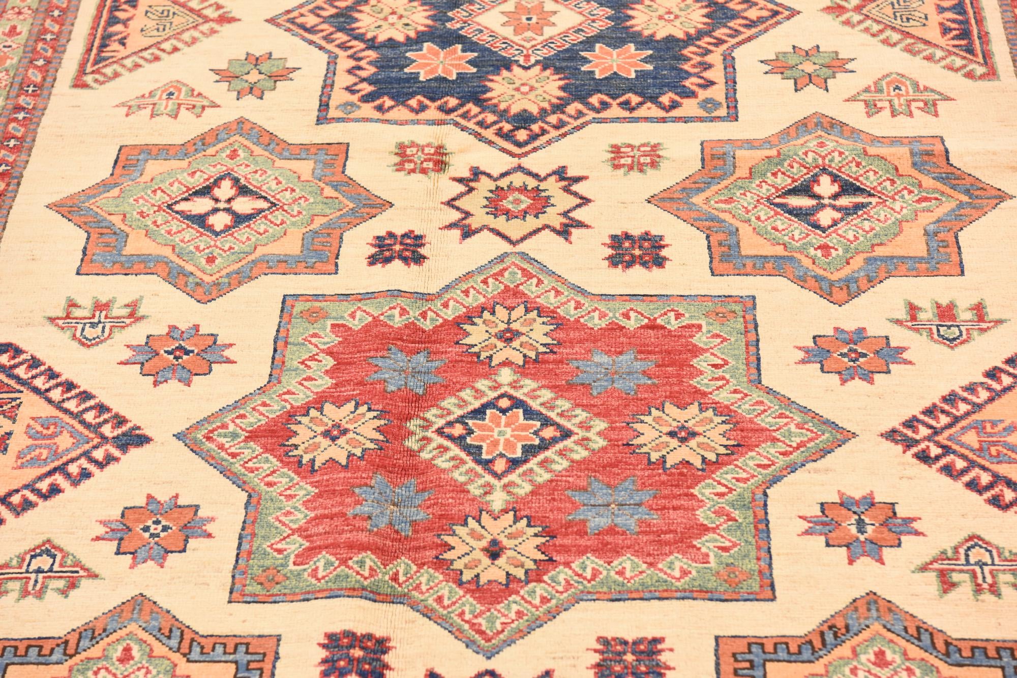5' 9 x 8' 7 Hand Knotted Kazak Oriental Rug