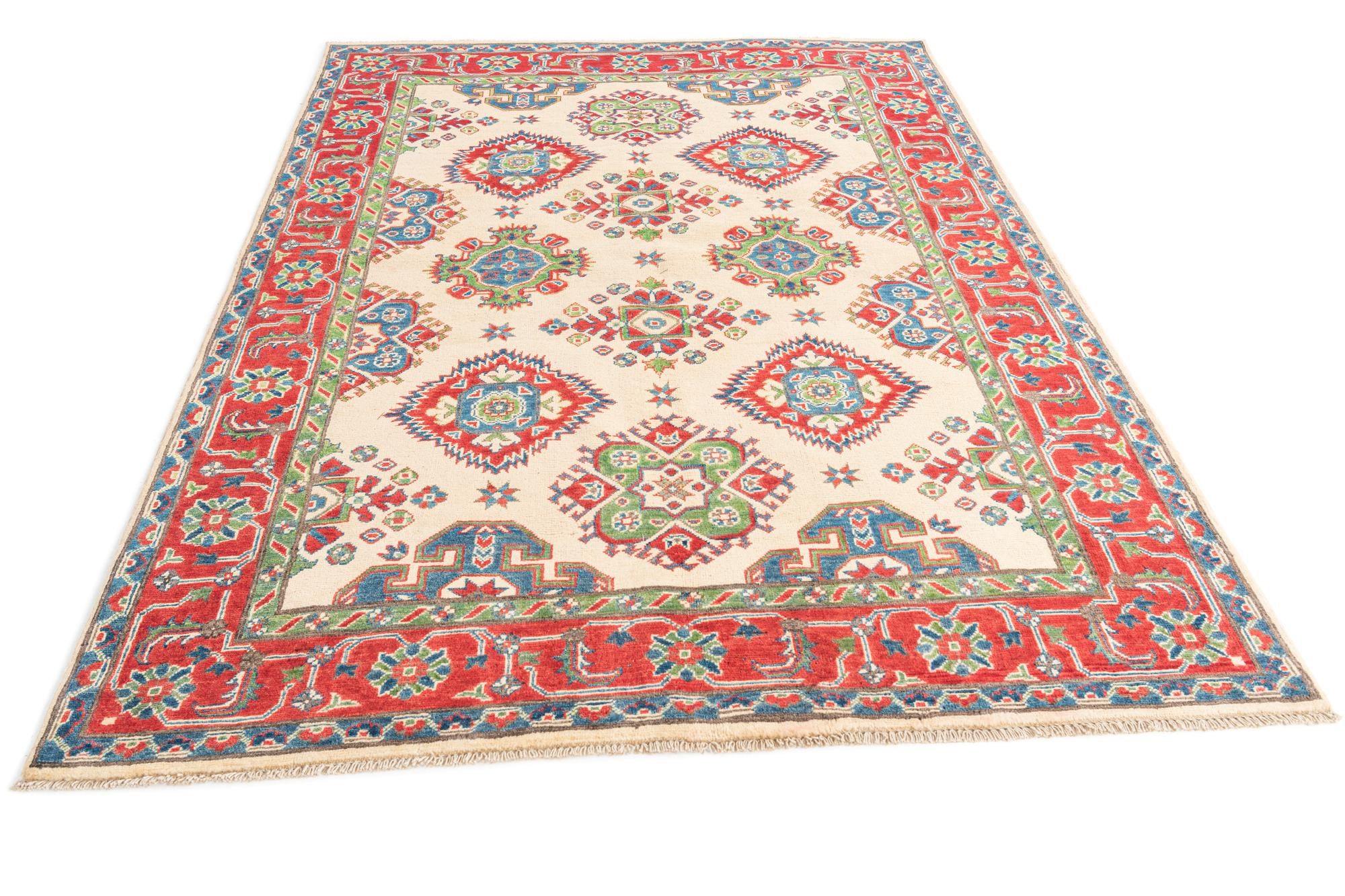 5' 8 x 7' 7 Hand Knotted Kazak Rug