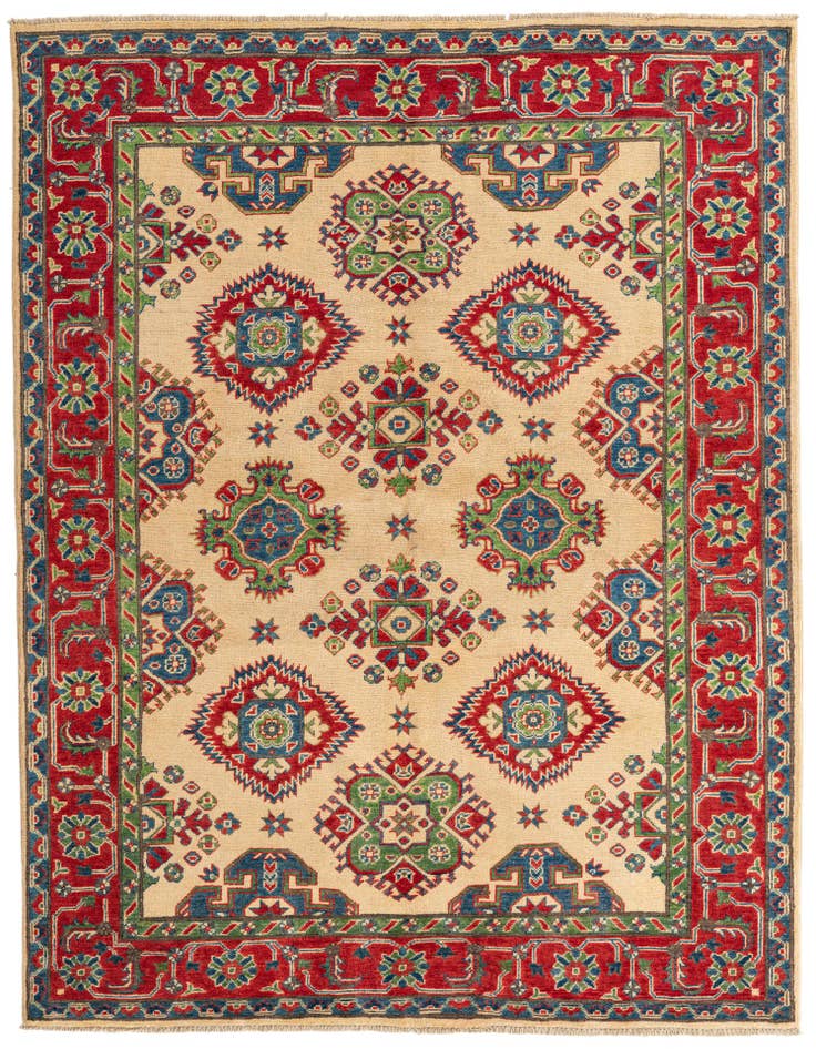 Detail image of 5' 8 x 7' 7 Hand Knotted Kazak Rug