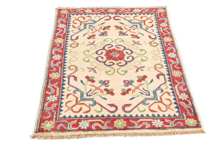 Detail image of 2' 8 x 4' 2 Hand Knotted Kazak Rug