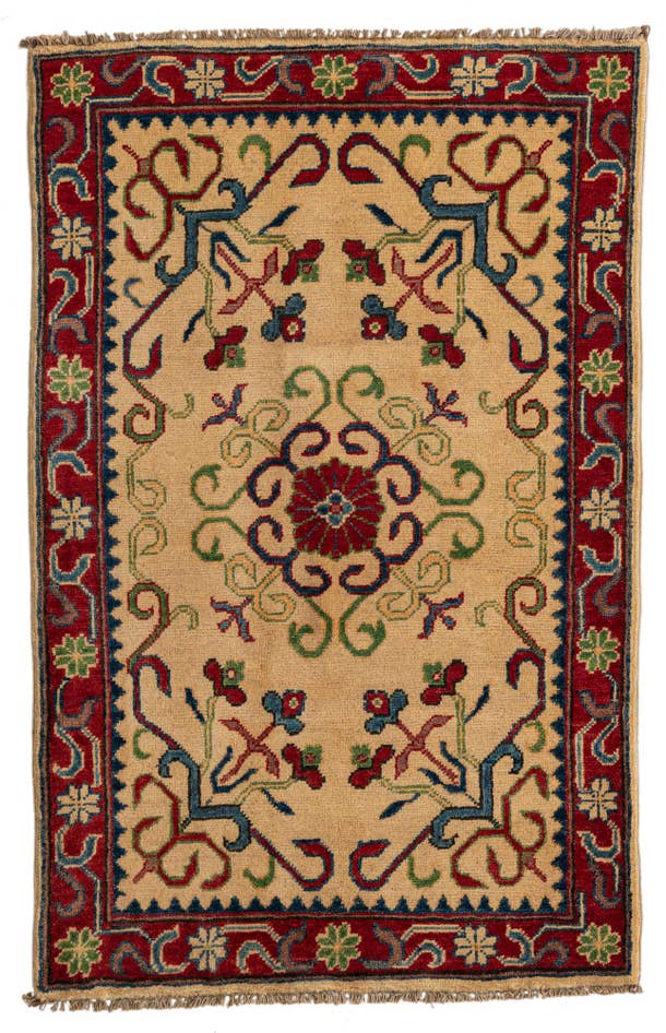 Detail image of 2' 8 x 4' 2 Hand Knotted Kazak Rug