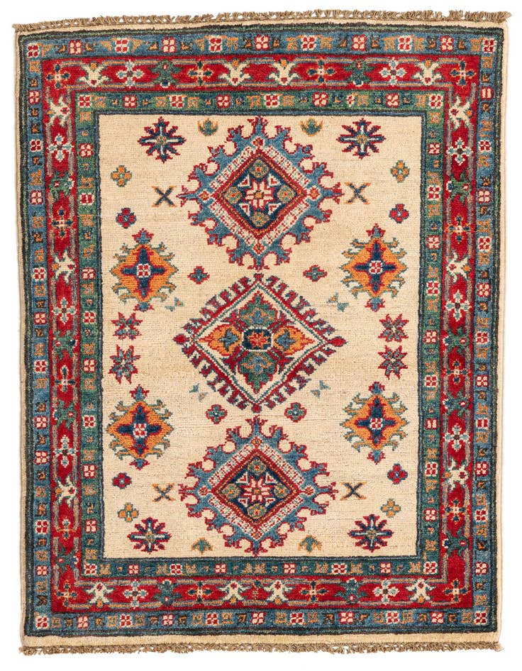 Detail image of 2' 8 x 4' 2 Hand Knotted Kazak Rug