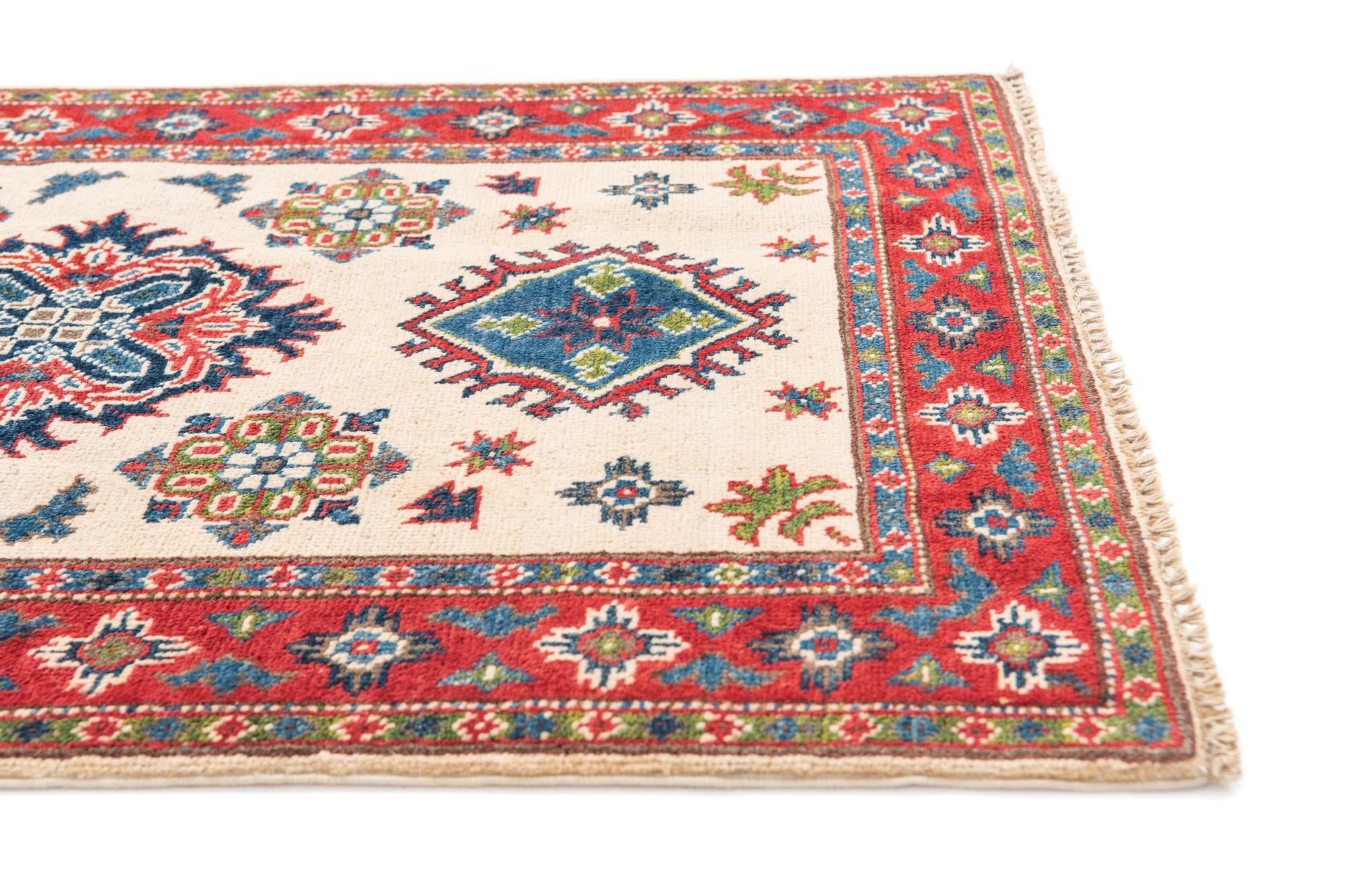 2' 8 x 4' Hand Knotted Kazak Rug