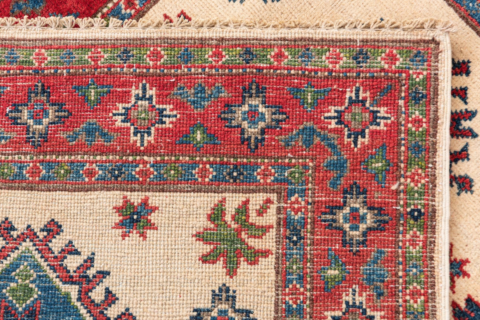2' 8 x 4' Hand Knotted Kazak Rug