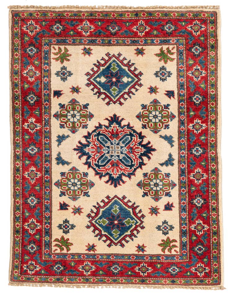 Detail image of 2' 8 x 4' Hand Knotted Kazak Rug