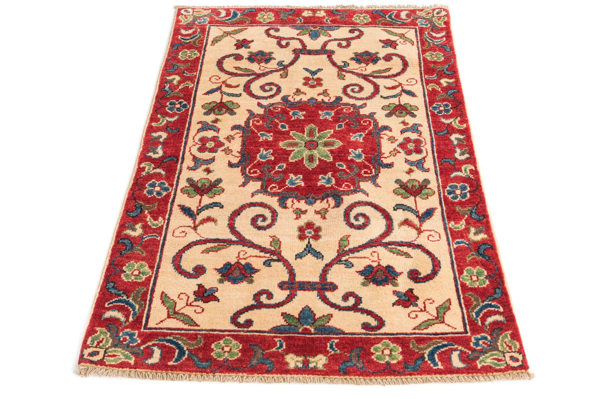2' 8 x 4' Hand Knotted Kazak Rug