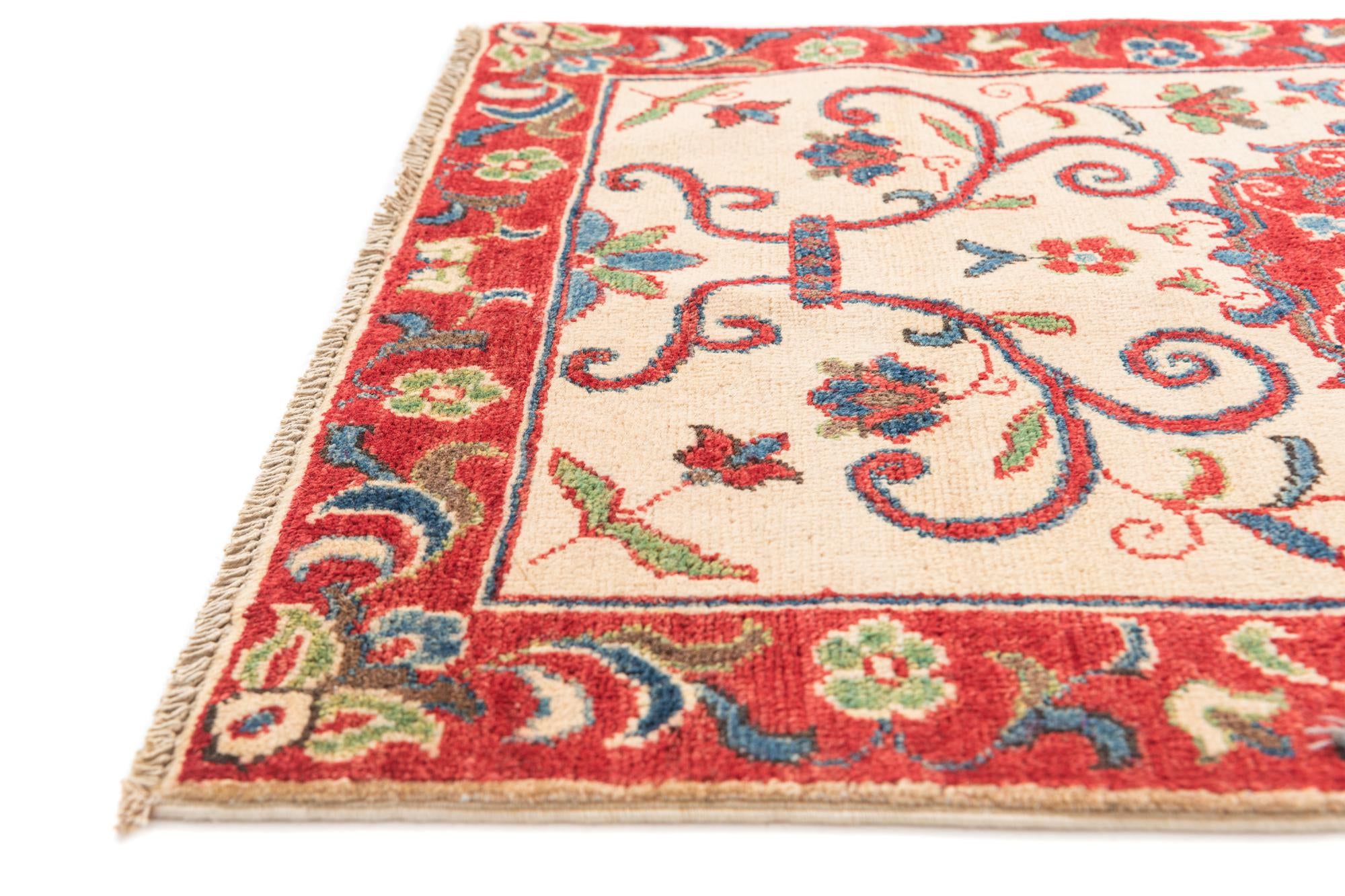2' 8 x 4' Hand Knotted Kazak Rug