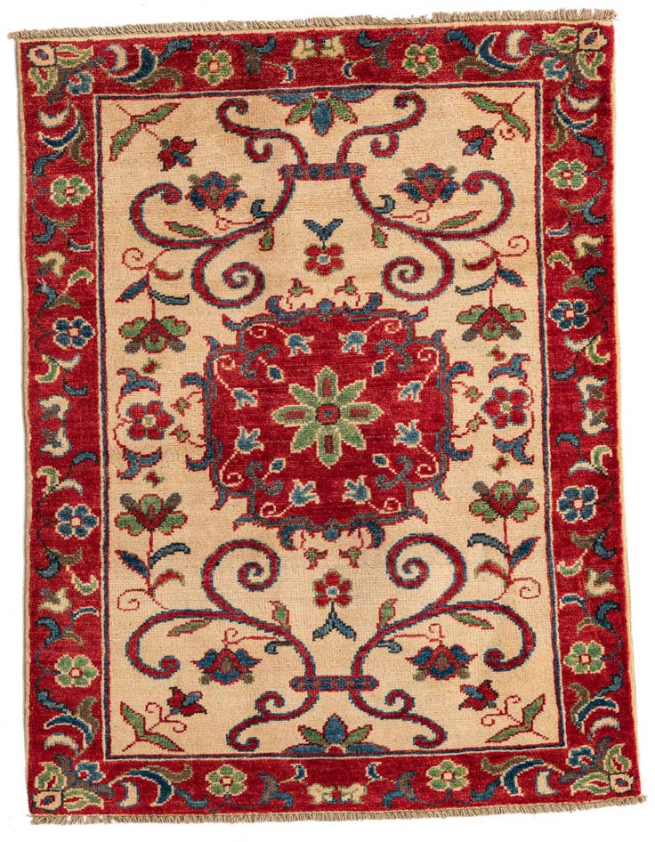 Detail image of 2' 8 x 4' Hand Knotted Kazak Rug