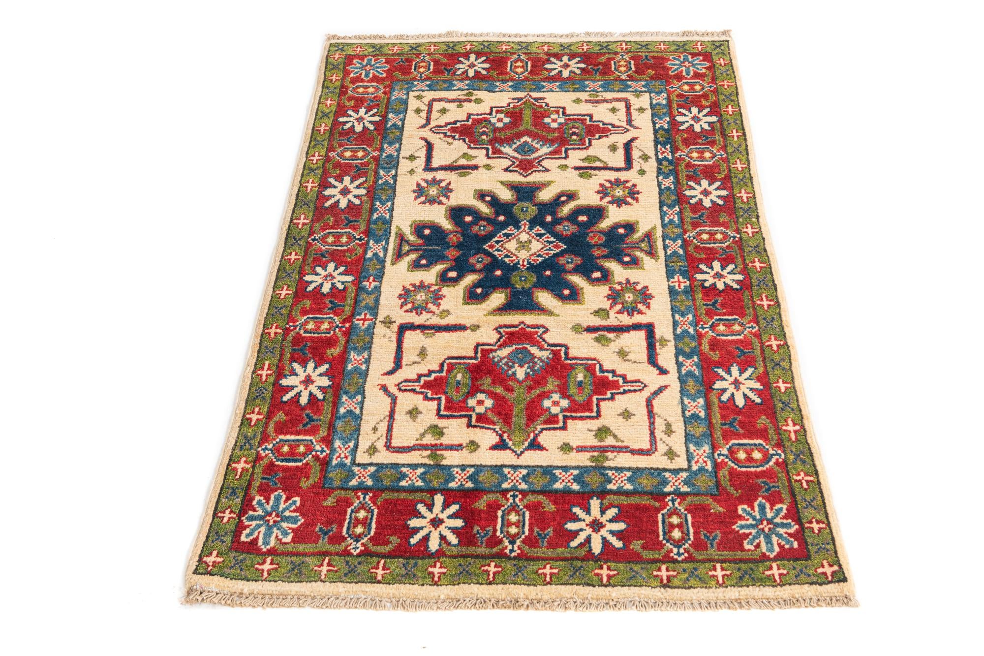 2' 9 x 4' 2 Hand Knotted Kazak Rug