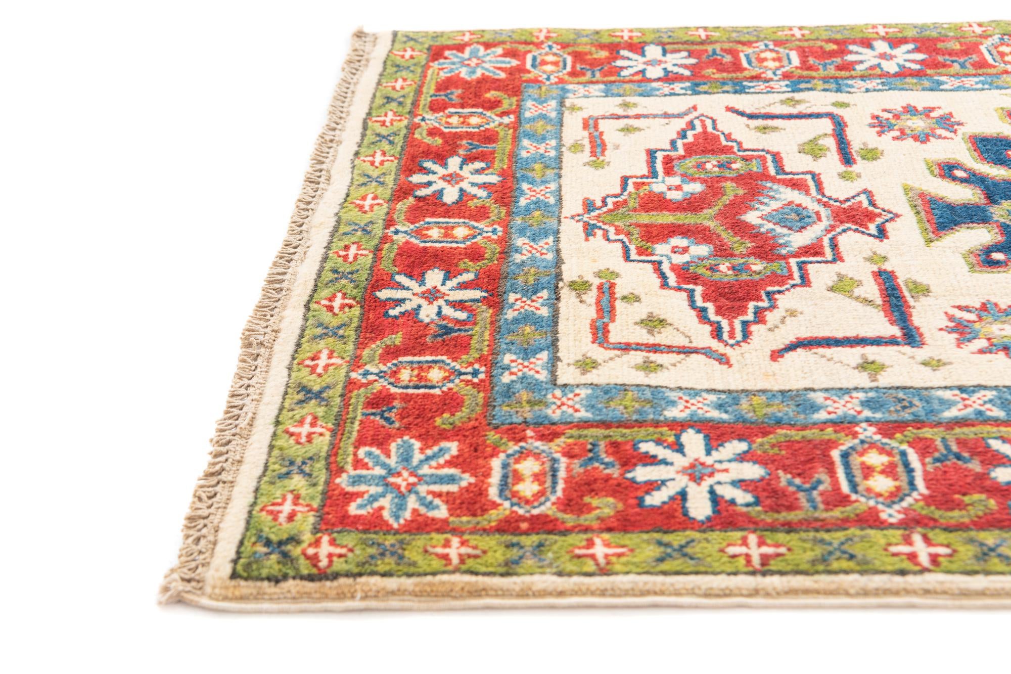 2' 9 x 4' 2 Hand Knotted Kazak Rug