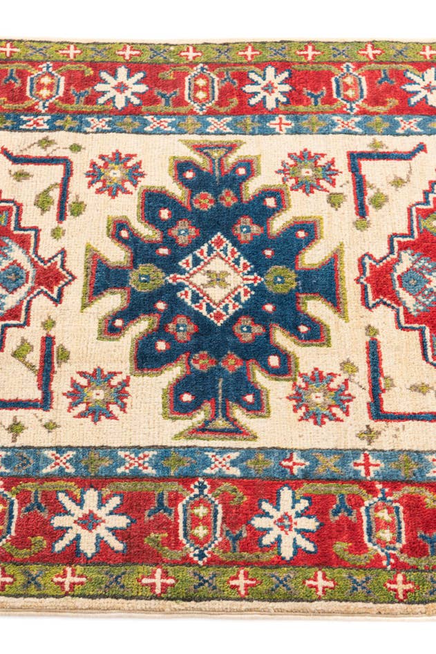 Detail image of 2' 9 x 4' 2 Hand Knotted Kazak Rug