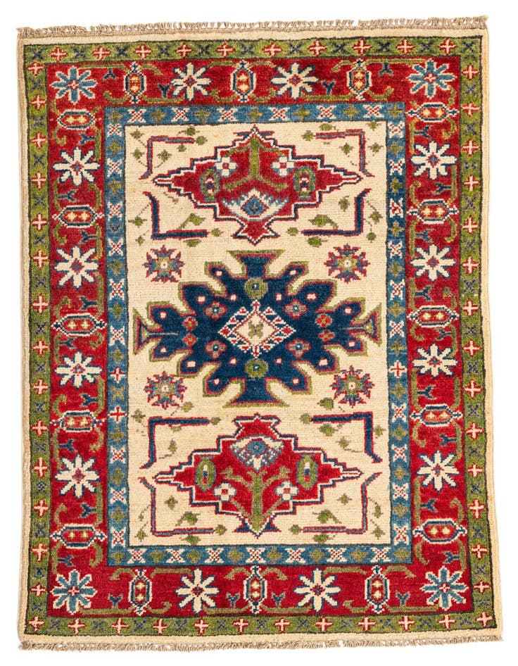 Detail image of 2' 9 x 4' 2 Hand Knotted Kazak Rug