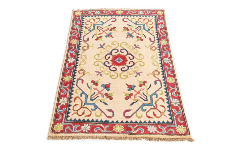 Detail image of 2' 8 x 4' 2 Hand Knotted Kazak Rug