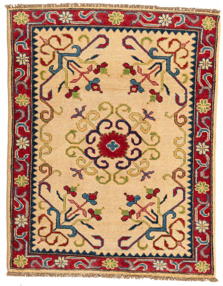 Detail image of 2' 8 x 4' 2 Hand Knotted Kazak Rug