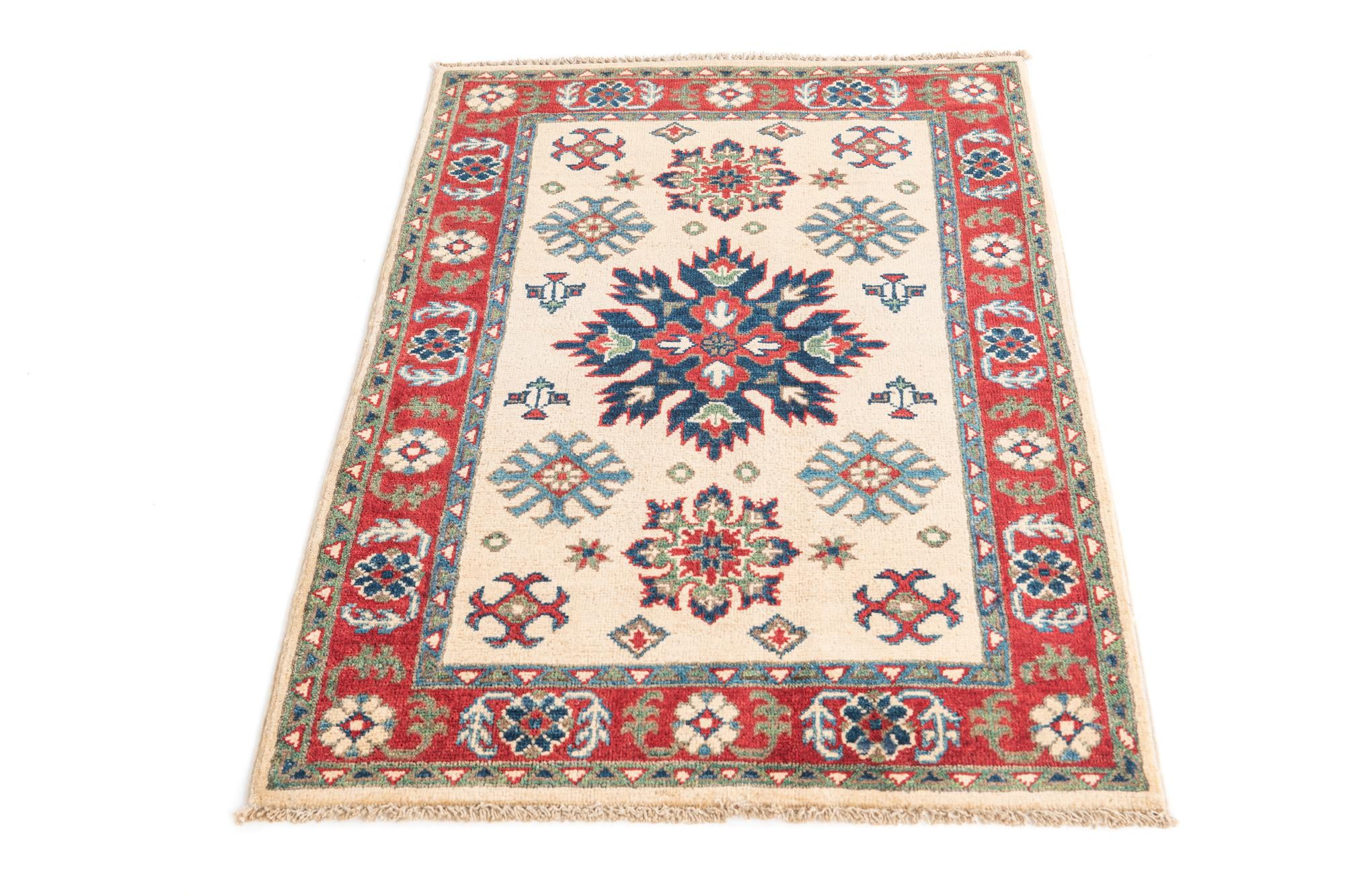 2' 9 x 4' Hand Knotted Kazak Rug