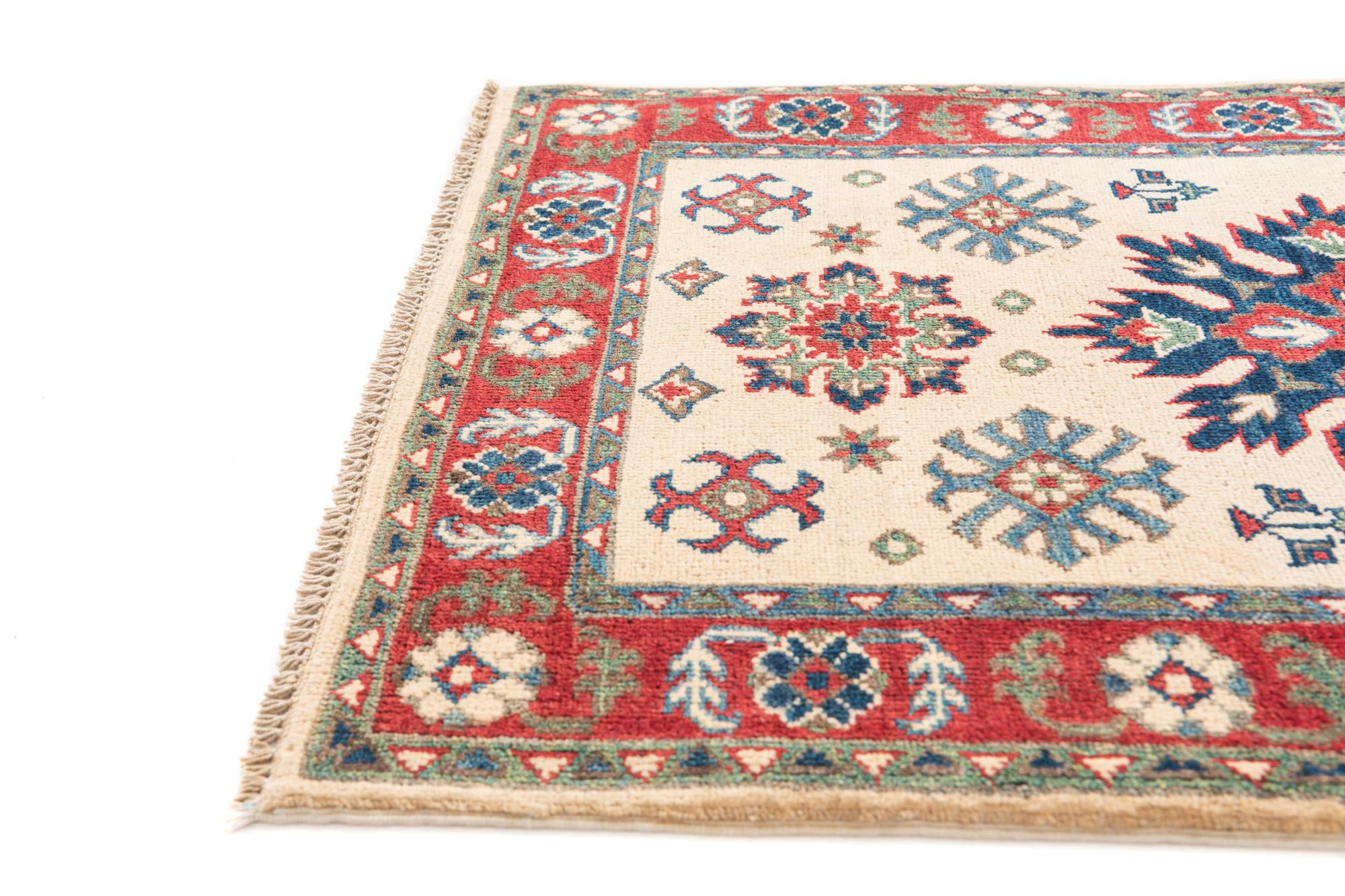 2' 9 x 4' Hand Knotted Kazak Rug