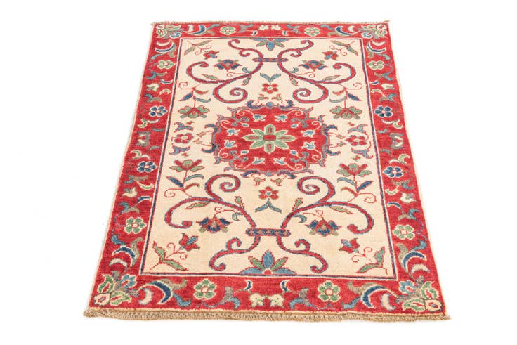 Detail image of 2' 8 x 3' 10 Hand Knotted Kazak Rug