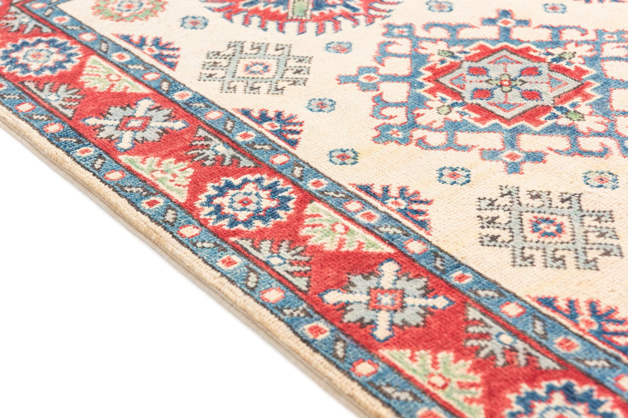 2' 8 x 4' Hand Knotted Kazak Rug