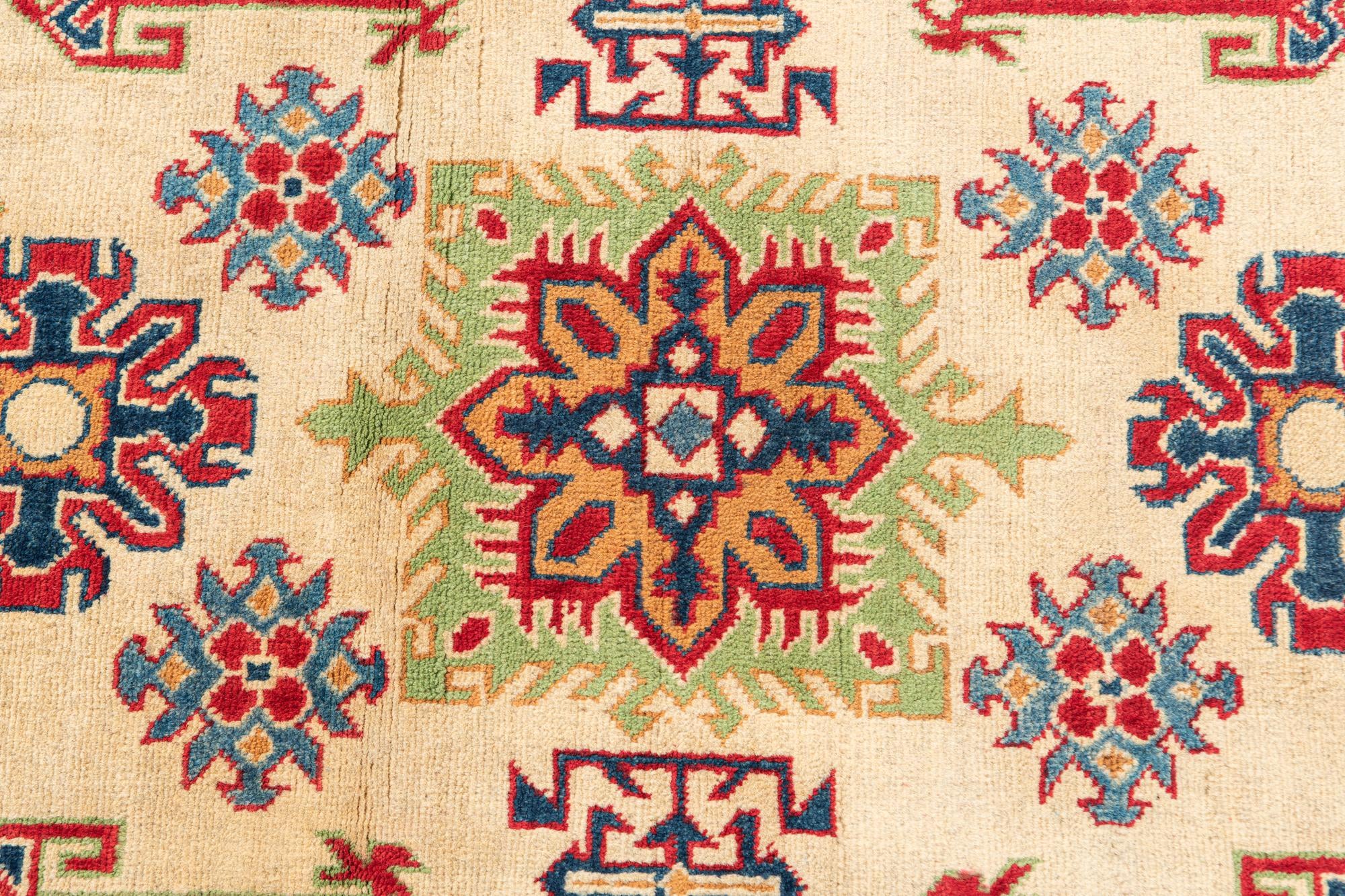 3' 5 x 4' 10 Hand Knotted Kazak Rug