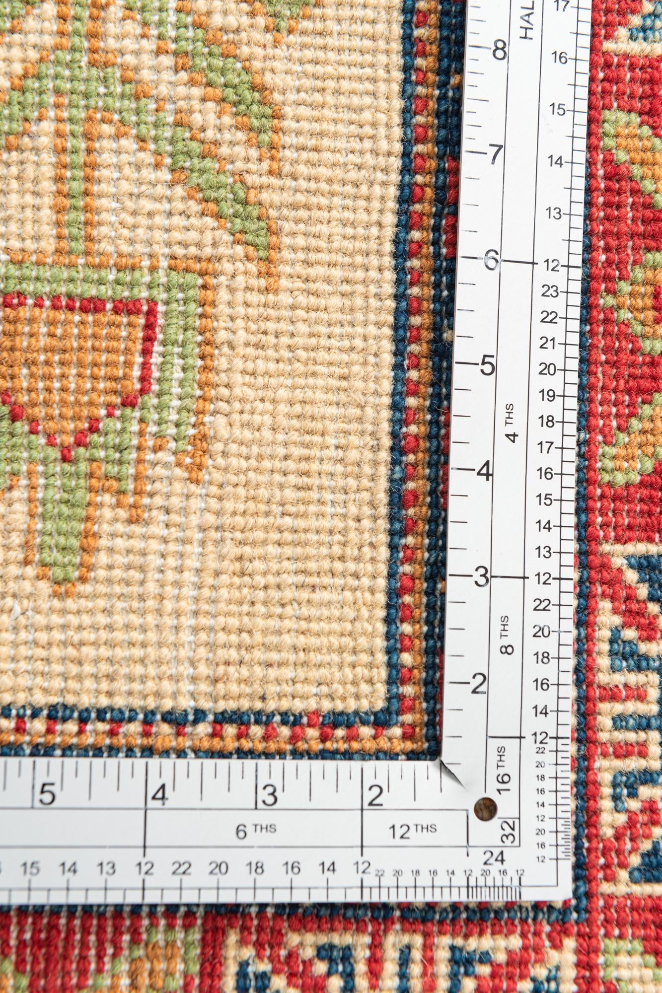 3' 5 x 4' 10 Hand Knotted Kazak Rug