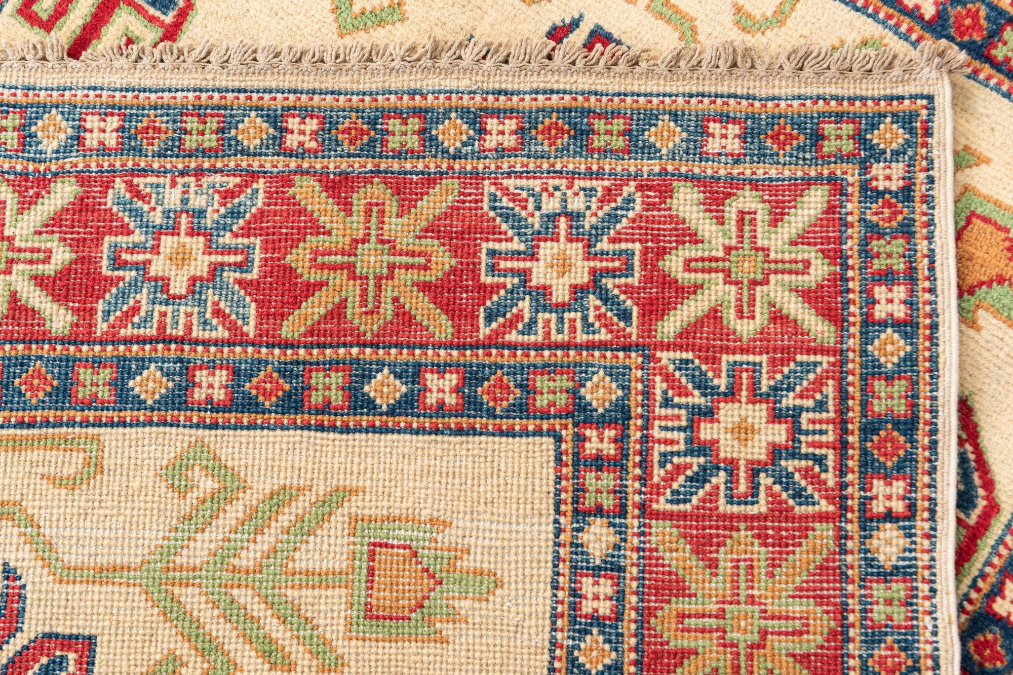 3' 5 x 4' 10 Hand Knotted Kazak Rug