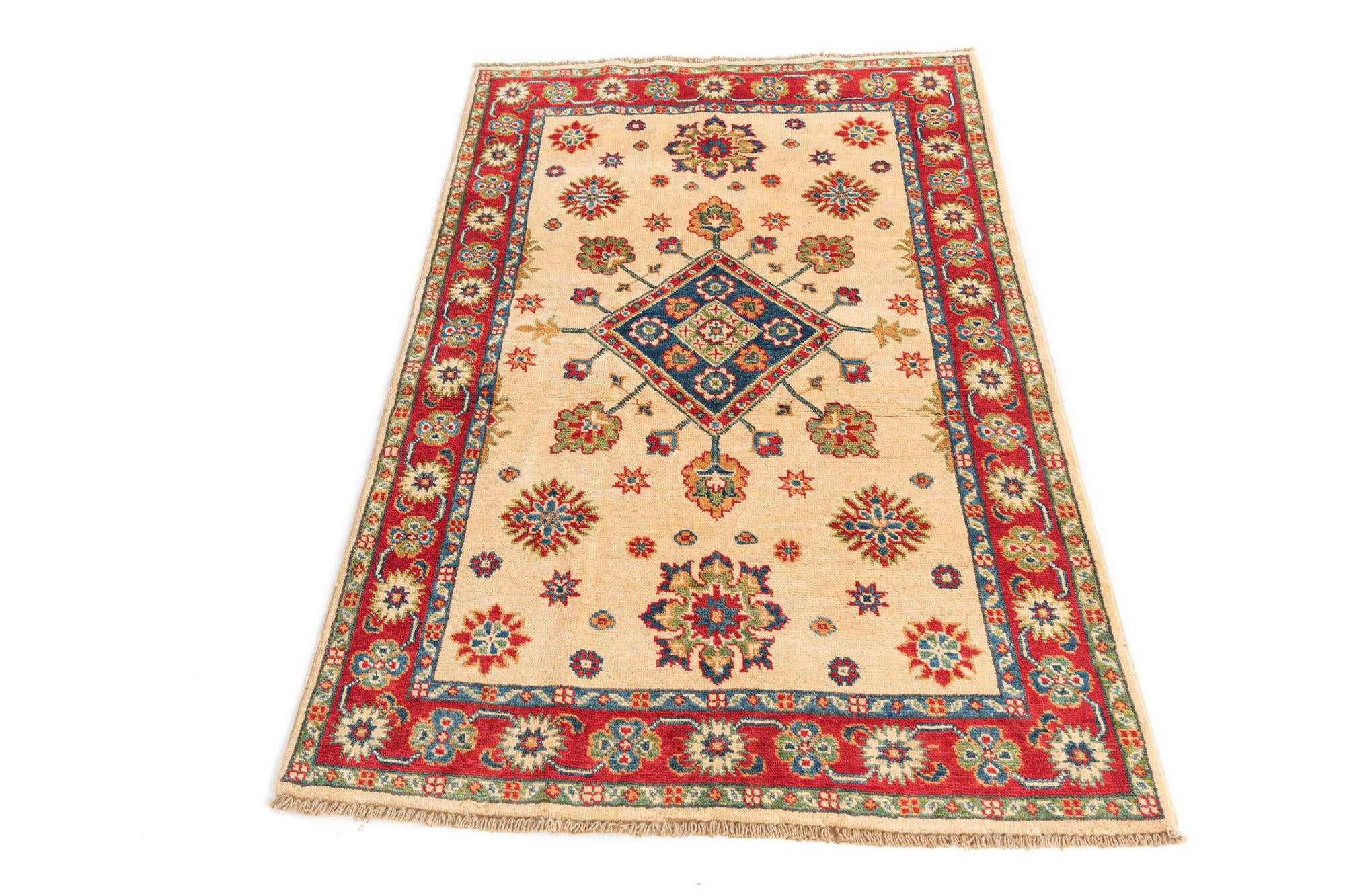 95cm x 150cm anudado a mano Kazak Alfombra