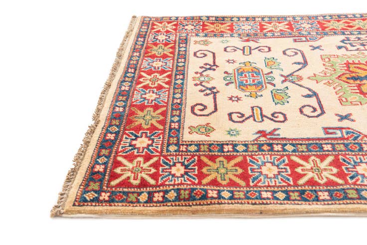 Detail image of 3' 5 x 4' 3 Hand Knotted Kazak Rug