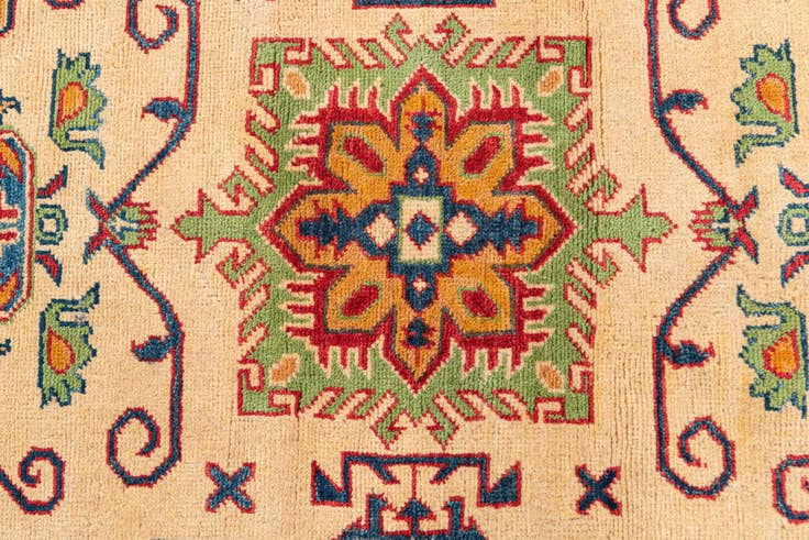 Detail image of 3' 5 x 4' 3 Hand Knotted Kazak Rug